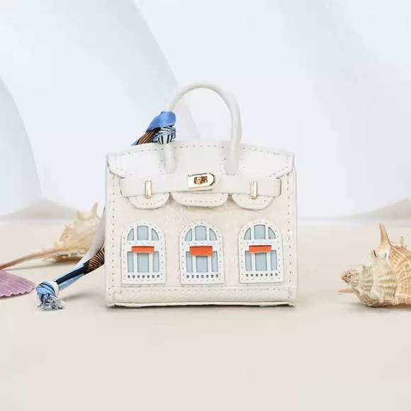 Mini Handbag Handbags - White Mini Handbag with Window Appliqué